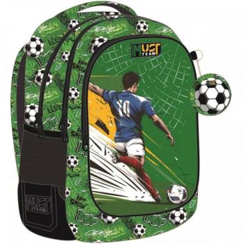 Must: Football mintás lekerekített iskolatáska hátizsák 32x18x43cm kép