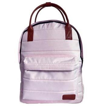 Must: Halványrózsaszín lekerekített iskolatáska, hátizsák 40x30x12cm kép