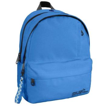 Must: Négyrekeszes lekerekített kék iskolatáska, hátizsák 32x19x42cm kép