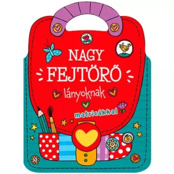 Nagy fejtörő - lányoknak matricás füzet kép