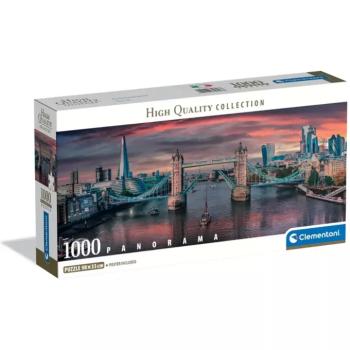Naplemente a Temzén HQC 1000 db-os panoráma puzzle poszterrel - Clementoni kép