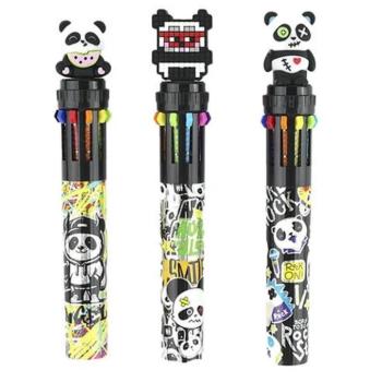 Nebulo: 10 színű golyóstoll Panda dizájn többféle 1db kép
