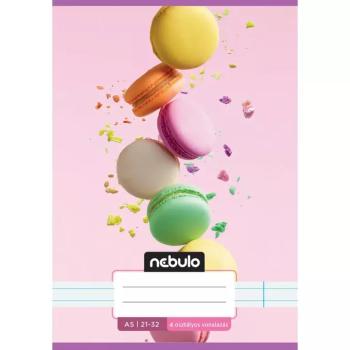 Nebulo: Macaron mintás 4.osztályos vonalas füzet 21-32 kép