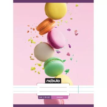 Nebulo: Macaron mintás vonalas füzet 81-32 A/4 kép