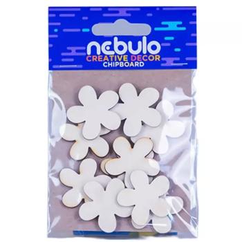 Nebulo: Mini virágok karton dekorácoó 10db-os szett kép