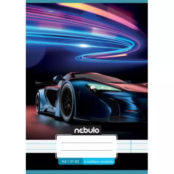 Nebulo: Neon autó mintás 4.osztályos vonalas füzet A/5 21-32