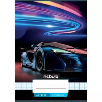 Nebulo: Neon autó mintás kockás füzet A/5 27-32 kép