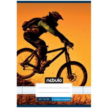 Nebulo: Tűzött 3. osztályos mountain bike mintás vonalas füzet 12-32 A/5