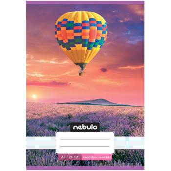 Nebulo: Tűzött 4. osztályos hőlégballon a levendulák felett mintás vonalas füzet 21-32 A/5 kép