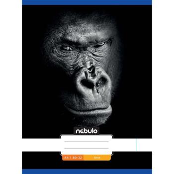 Nebulo: Tűzött sima gorilla mintás füzet 80-32 A/4 kép