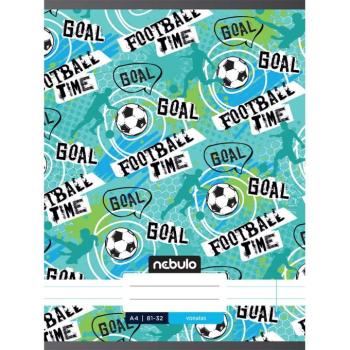 Nebulo: Tűzött vonalas football time feliratos füzet 81-32 A/4 kép
