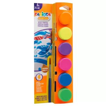 Neon tempera szett 6x25ml - Carioca kép
