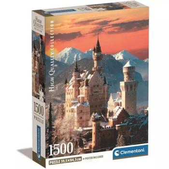 Neuschwastein kastély 1500db-os HQC puzzle 59,5x84,5cm - Clementoni kép