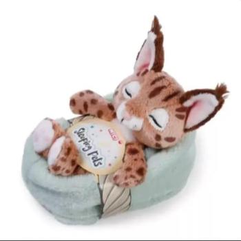 Nici: Alvó hiúz plüssfigura kosárban - 12 cm kép