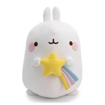 Nici: Molang, a nyuszi csillaggal plüssfigura - 12 cm