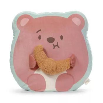 Nici MyMochi: Nomo párnaplüss maci croissant-nal - 35 x 33 cm kép