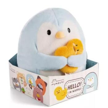 Nici MyMochi: Waddle plüss pingvin, kacsával - 16 cm, díszdobozban kép