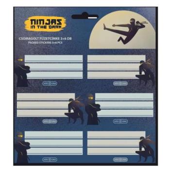 Ninjas in the Dark: Füzetcímke - 3 x 6 db-os kép