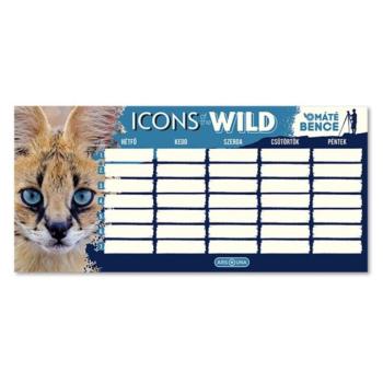 Órarend ARS UNA egylapos kétoldalas Icons of the Wild-Serval kép