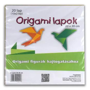 Origami lapok 20x20cm 20db-os kép