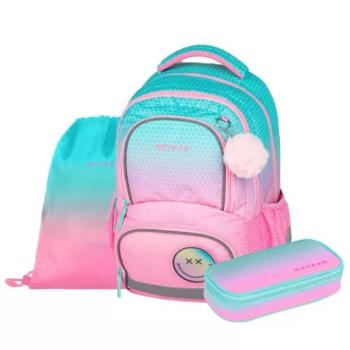 Oxy Next Ombre Pink iskolatáska szett 2-4. osztályosoknak - 3 db-os