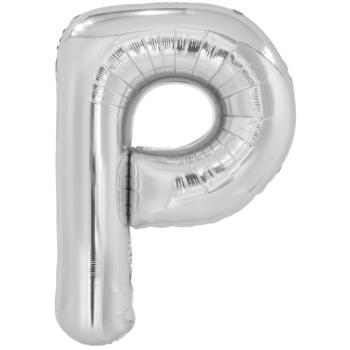 P betű fólia lufi 86 cm - ezüst kép