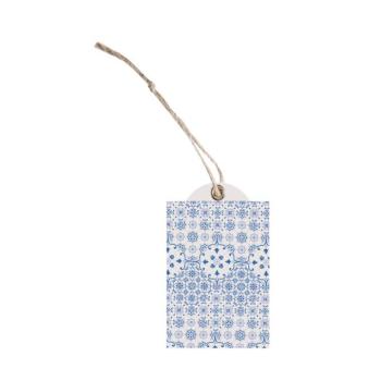 Papír címke - Azulejo mintás 12 db kép