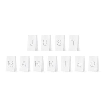 Papír lampion - Just Married 11 db kép