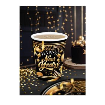 Papír poharak 240 ml - Happy New Year 6 db kép