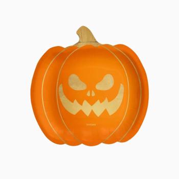 Papírtányér - Halloween tök 23 × 23 cm kép