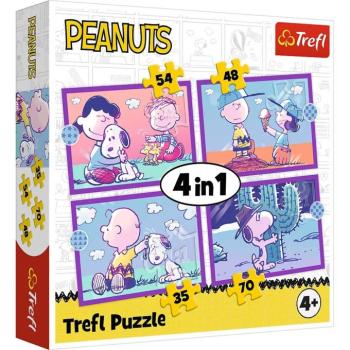 Peanuts Snoopy kutya napja 4 az 1-ben puzzle 35-48-54-70db-os - Trefl kép