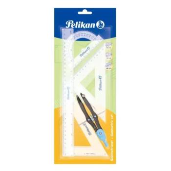 Pelikan: Vonalzó szett körzővel