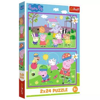 Peppa a játszótéren 2x24db-os puzzle - Trefl kép