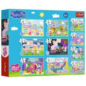 Peppa malac 10az1-ben puzzle szett - Trefl kép