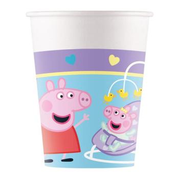 Peppa malac papír pohár 8db-os szett 200ml