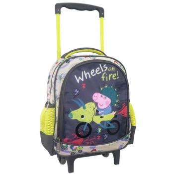 Peppa malac Wheels on fire gurulós ovis hátizsák 27x10x31cm kép