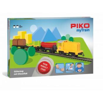 Piko: 57090 myTrain játékvonat kezdőkészlet, dízelmozdony, tehervagonokkal kép