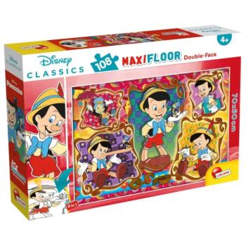 Pinokkió 2 az 1-ben 108db-os puzzle és színező 70x50cm - Lisciani kép