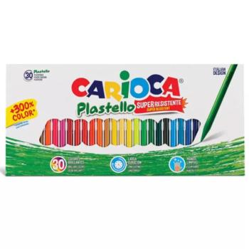 Plastello zsírkréta 30 db-os szett - Carioca kép