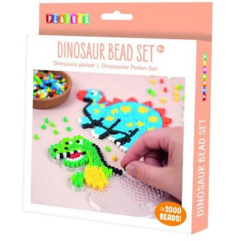 PlayBox: 5mm-es MIDI Dinoszauruszos kreatív vasalható gyöngy szett kép