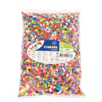 PlayBox: 5mm-es MIDI vasalható gyöngy 10000db-os színes mix 10-féle színnel kép
