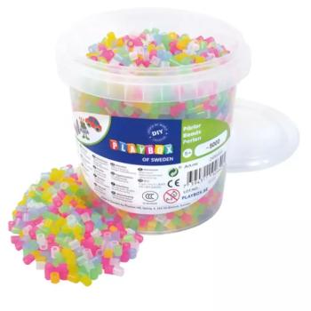 PlayBox: 5mm-es MIDI vasalható gyöngy 5000db-os áttetsző mix vödörben kép