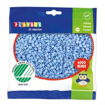 PlayBox: 5mm-es MIDI vasalható gyöngy 6000db-os pasztell kék színben kép