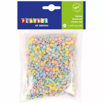 PlayBox: 5mm-es MIDI vasalható gyöngyök - Pasztell színek 1000db-os csomag kép