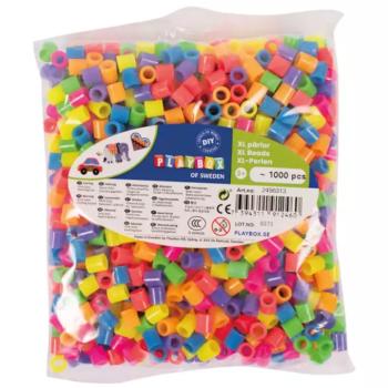PlayBox: 9mm-es XL MAXI neon színű vasalható gyöngyök 1000db-os csomag kép