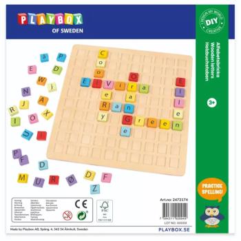 PlayBox: ABC színes fa oktató játék 25x25cm kép