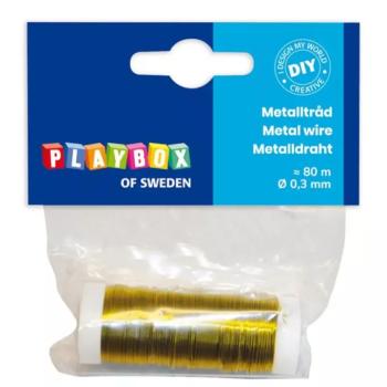 PlayBox: Fém kötöződrót arany színben 0,3mm 80m kép