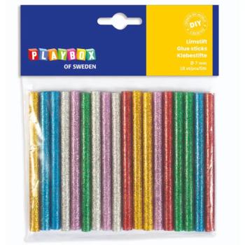 PlayBox: Glitteres ragasztópisztoly utántöltő szett 18db-os 7mm kép
