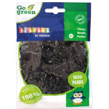 PlayBox: Go Green 5mm-es MIDI vasalható gyöngy 1000db-os fekete színben kép