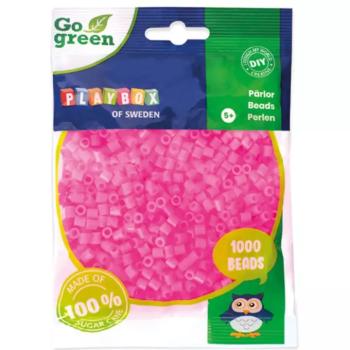 PlayBox: Go Green 5mm-es MIDI vasalható gyöngy 1000db-os pink színben kép